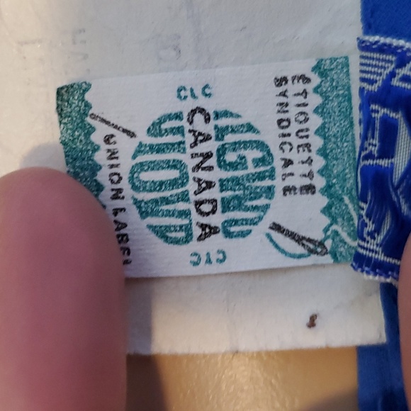 Vintage Dress Royal Blue with Ruffle Neckline by The House Of Nu-Mode - Picture 9 of 9